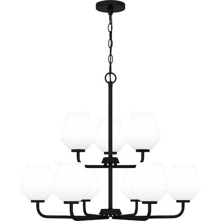 Quoizel Nielson Chandelier 9 Lights Matte Black NIE5028MBK